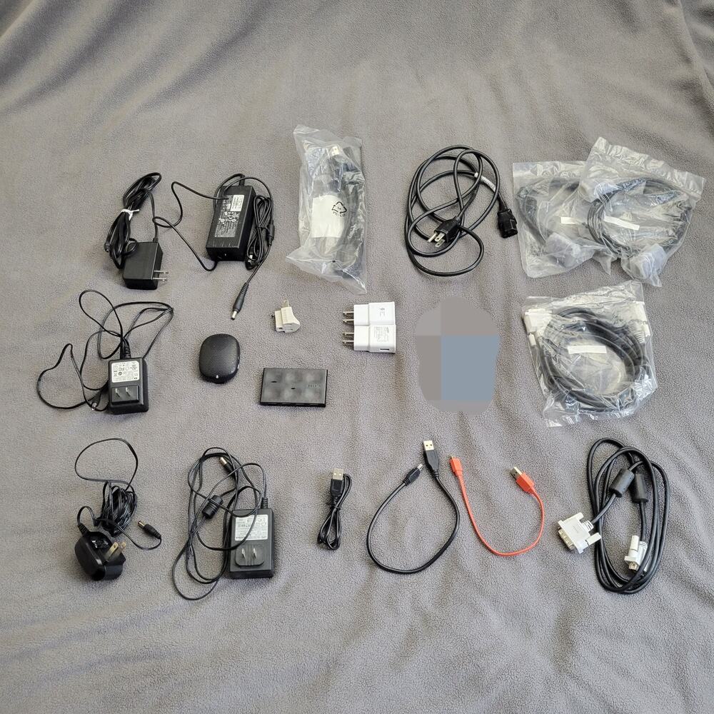 VGA DVI POWER ADAPTER Cables Circular Barrel DC Video Mixed 19PC Spares